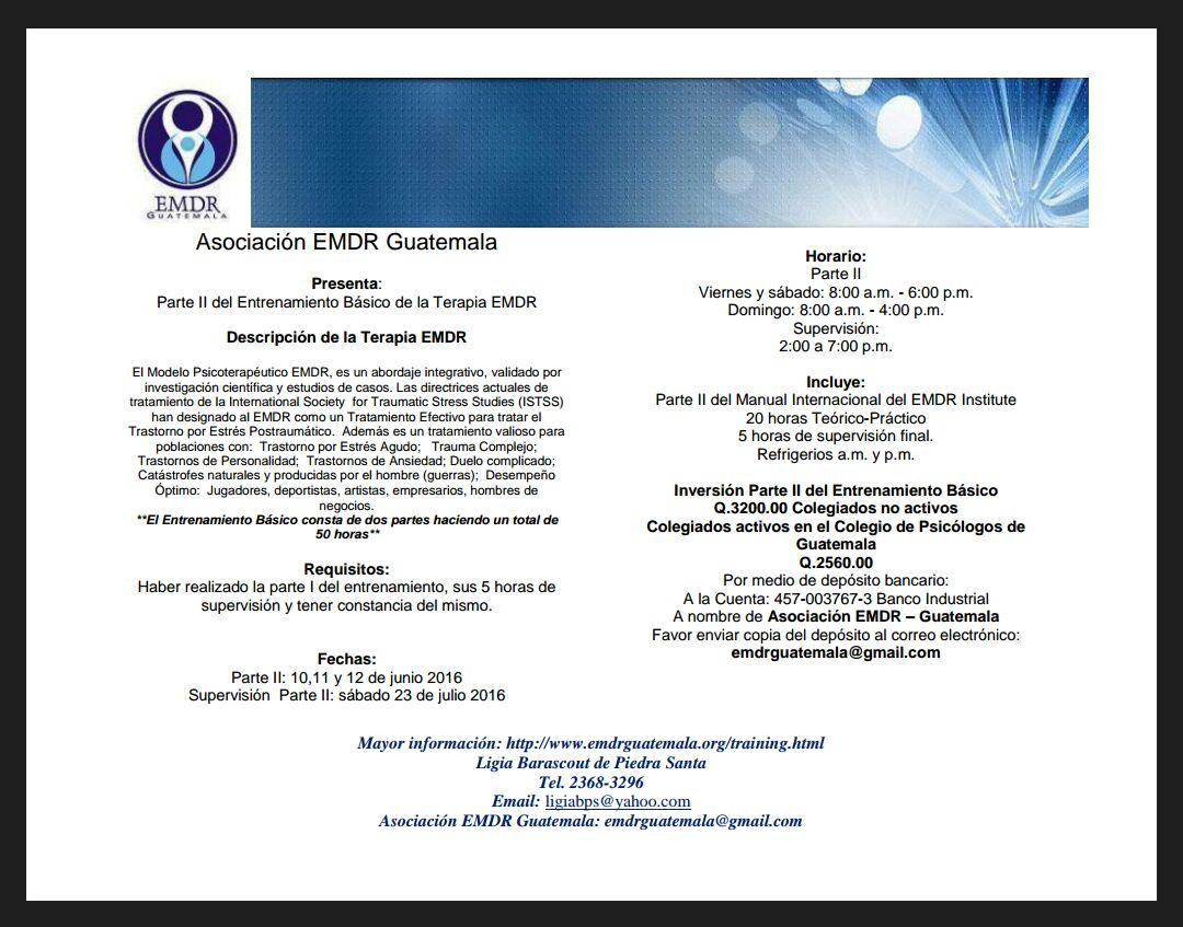 Parte II del Entrenamiento Básico